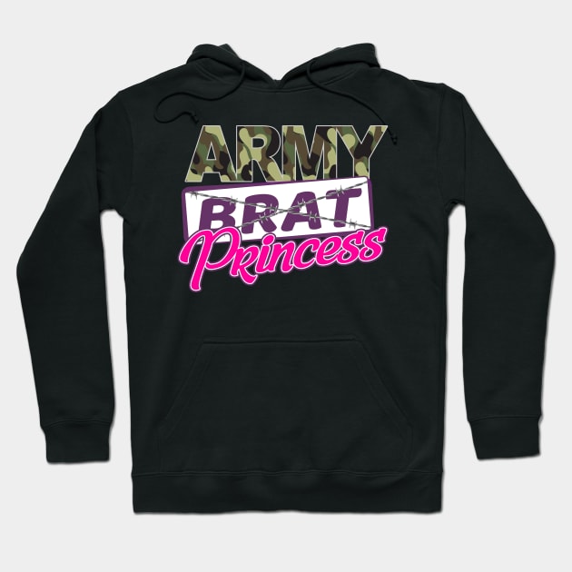 'Army Brat Princess' Funny Princess Gift Hoodie by ourwackyhome